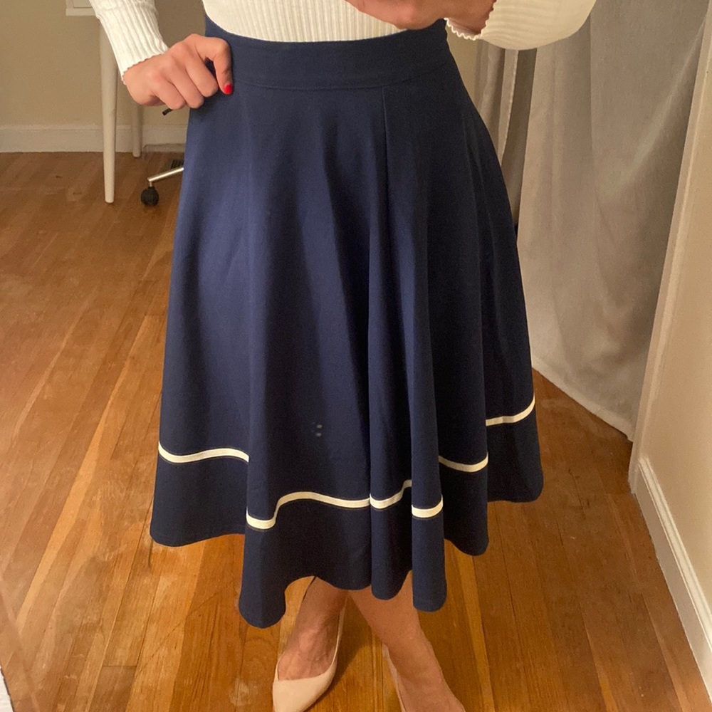 ModCloth A Line Navy Skirt
